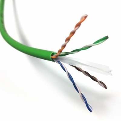 Кабель U/UTP 550/24 кат. 6А з сепаратором LSZH зелений Corning 500 м