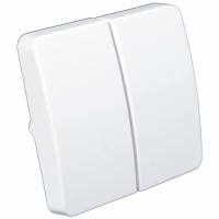 Клавиша двойная белая Optima. Клавиша двойная белая Optima.