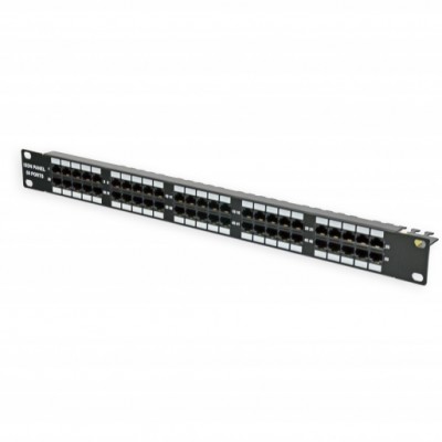 Патч-панель на 50 портів, 1U, ISDN, чорна