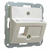 Корпус для установки двух телефонных/компьютерных разъемов. Корпус для установки двух телефонных/компьютерных разъемов.