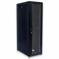 Шафа 19" 42U, 610х1055 мм (Ш*Г) серверна підлогова чорна CMS посилена 