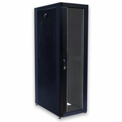 Шафа 19" 42U, 610х1055 мм (Ш*Г) серверна підлогова чорна CMS посилена 