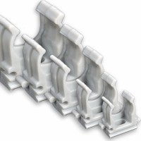 Тримач труби D25, настінний що стикуються сірий (HTB25) Тримач труби D25, настінний що стикуються сірий (HTB25)