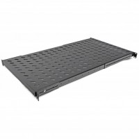 Полка 19 "4 точки кріпл. , 850мм глиб., перфорована , сталь  2 мм , чорна  Полка 19 "4 точки кріпл. , 850мм глиб., перфорована , сталь  2 мм , чорна