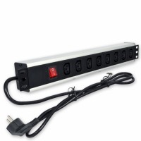Силовой блок, 19 ", 8 розеток UPS, 1.5 U, выключатель, шнур 1.8 м, евровилка Силовой блок, 19 ", 8 розеток UPS, 1.5 U, выключатель, шнур 1.8 м, евровилка