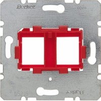 Berker S1 Опорная пластина с красной вставкой, 2-местная, для Modular Jack Berker S1 Опорная пластина с красной вставкой, 2-местная, для Modular Jack