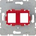 Berker S1 Опорна пластина з червоною вставкою, 2-місцева, для Modular Jack