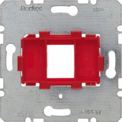 Berker S1 Опорна пластина з червоною вставкою, 1-місцева, для Modular Jack