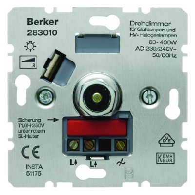 Berker S.1 Поворотно-натискний диммер 400Вт