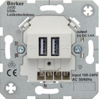 Berker S1 Зарядная розетка с USB-разъемом, 230 В Berker S1 Зарядная розетка с USB-разъемом, 230 В