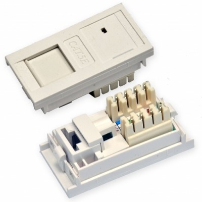 Вставка горизонтальна 50х25, UTP, кат. 5e, RJ45, EPNew