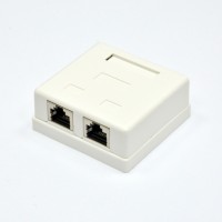 Розетка внешняя 2хSTP, кат. 6, RJ45, EPNew
