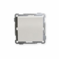 Выключатель 1-клавишный проходной, без рамки, белый Выключатель 1-клавишный проходной, без рамки, белый