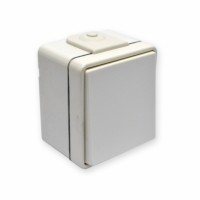 Выключатель универсальный белый HERMETICA 10А/230В. Выключатель универсальный белый HERMETICA 10А/230В.