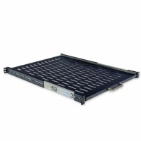 Полка висувна 19 " 600мм глибина, 4точки кріплення, чорна Полка висувна 19 " 600мм глибина, 4точки кріплення, чорна