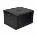 Шафа 19'' 6U, 600х500х373 мм (Ш * Г * В) серверна настінна чорна CMS акрилове скло 