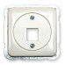 Корпус розетки для установки роз&rsquo;єму RJ-12 / RJ-45 стандарту WE білий REGINA.