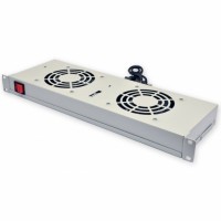 Вентиляторный модуль 19’’, 1U , два вентилятора, серый. Вентиляторный модуль 19’’, 1U , два вентилятора, серый.