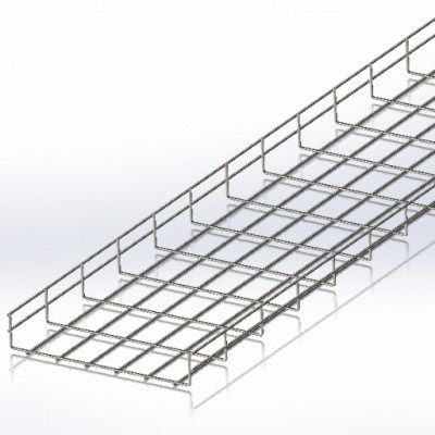 Лоток сітчастий 300х50, дріт Ø4 мм, білий цинк 2,5м (CMS-WBC4-30050Z)