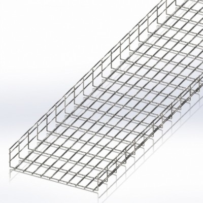 Лоток сітчастий 500х100, дріт Ø5 мм, білий цинк 2,5м (CMS-WBC5-500100Z)