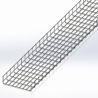 Лоток сетчатый 400х100, проволока Ø5 мм, белый цинк, 2,5м 