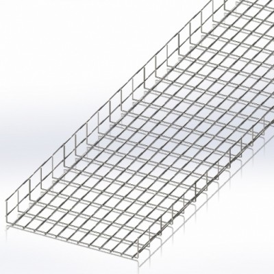 Лоток сітчастий 600х100, дріт Ø5 мм, білий цинк, 2,5м