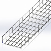 Лоток сетчатый 300х100, проволока Ø5 мм, белый цинк, 2,5м Лоток сетчатый 300х100, проволока Ø5 мм, белый цинк, 2,5м