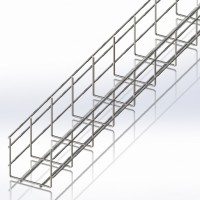 Лоток сітчастий 100х100, дріт Ø4 мм, білий цинк 2,5м (CMS-WBC4-100100Z) Лоток сітчастий 100х100, дріт Ø4 мм, білий цинк 2,5м (CMS-WBC4-100100Z)