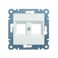 Панель двойная для RJ12/RJ45 Lumina-2, белая Панель двойная для RJ12/RJ45 Lumina-2, белая