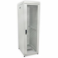 Шафа 19" 42U, 610х1055 мм (Ш*Г) серверна підлогова сіра CMS перфоровані двері (66%) 