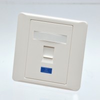 Рамка 86×86 под один модуль KeyStone, со шторкой, Kingda