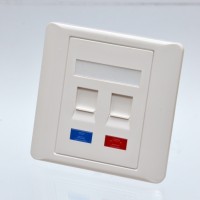 Рамка 86×86 под два модуля KeyStone, со шторкой, Kingda