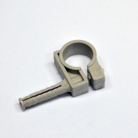 Обойма для крепления труб D20-22 с дюбелем D8/36 и ударным шурупом, серый, INSTAIL. 