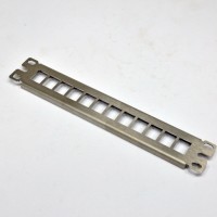 Патч панель 10 ", 1U, для 12 модулей KeyStone (slim), нержавеющая сталь