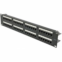 Патч-панель 19" 48xRJ-45 UTP, кат. 6, 2U, type 110,, с задним организатором, Kingda