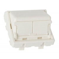 Вставка 45x45 на 2 модуля MINICOM, наклонная, с крышкой от пыли