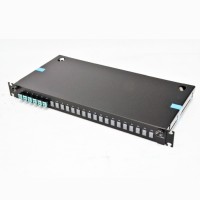 ВО патч-панель LAN1 с 6xLC Duplex адапт., 12 пигтейл., сплайс-кассетой, MM, OM3/OM4, 1U  ВО патч-панель LAN1 с 6xLC Duplex адапт., 12 пигтейл., сплайс-кассетой, MM, OM3/OM4, 1U