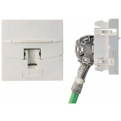 Лицьова панель для 1-х модуля RJ45, 45x45 мм, біла