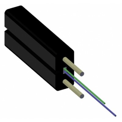 ВО кабель FTTH 2E9/125, G.657, внутренний, LSZH, силовой элемент проволка