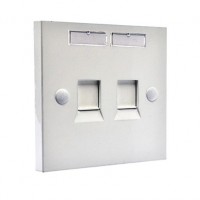 Рамка 86×86 под два модуля KeyStone, с шторкой, EPNew Рамка 86×86 под два модуля KeyStone, с шторкой, EPNew