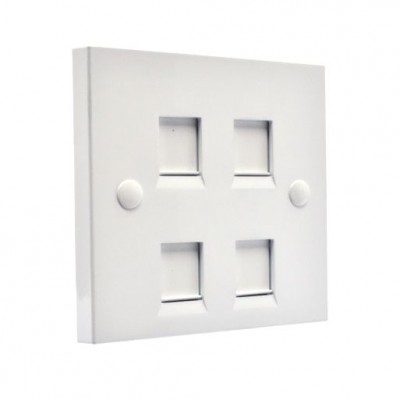 Рамка 86×86 під чотири модуля KeyStone, зі шторкою, EPNew