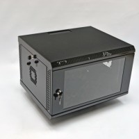 Шафа 19'' 6U, 600х500х373 мм (Ш*Г*В) серверна настінна чорна CMS акрилове скло  Шафа 19'' 6U, 600х500х373 мм (Ш*Г*В) серверна настінна чорна CMS акрилове скло