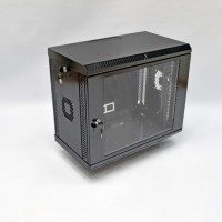 Шафа 19'' 9U, 600х350х507 мм (Ш*Г*В) серверна настінна чорна CMS акрилове скло  Шафа 19'' 9U, 600х350х507 мм (Ш*Г*В) серверна настінна чорна CMS акрилове скло