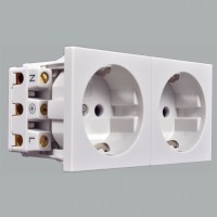 Модуль электрический двойной, 220В, 100х50 мм, MK