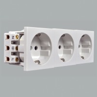 Модуль электрический тройной, 220В, 150х50 мм, MK Модуль электрический тройной, 220В, 150х50 мм, MK