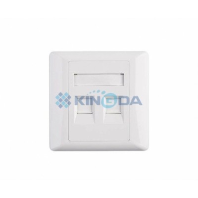 Рамка 86×86 під два модуля KeyStone, зі шторкою