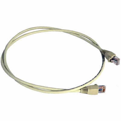 Патч-корд U/UTP FutureCom, 1м, кат.5е, LSZH, сірий, Corning.
