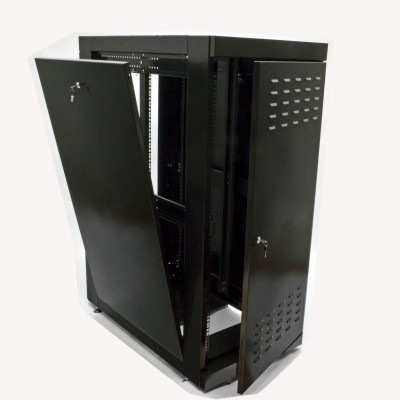Шафа 19" 28U, 610х1055 мм (Ш*Г) серверна підлогова чорна CMS посилена 