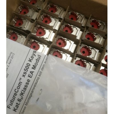 Модуль екранований xs500 Keystone, 1xRJ45, FutureCom, кат. 6a, пакунок 24 шт