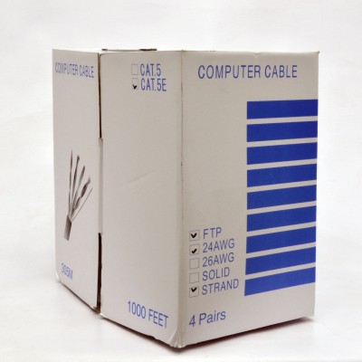 Кабель FTP 4x2, кат.5е, багатожильний, PVC, 305 м.